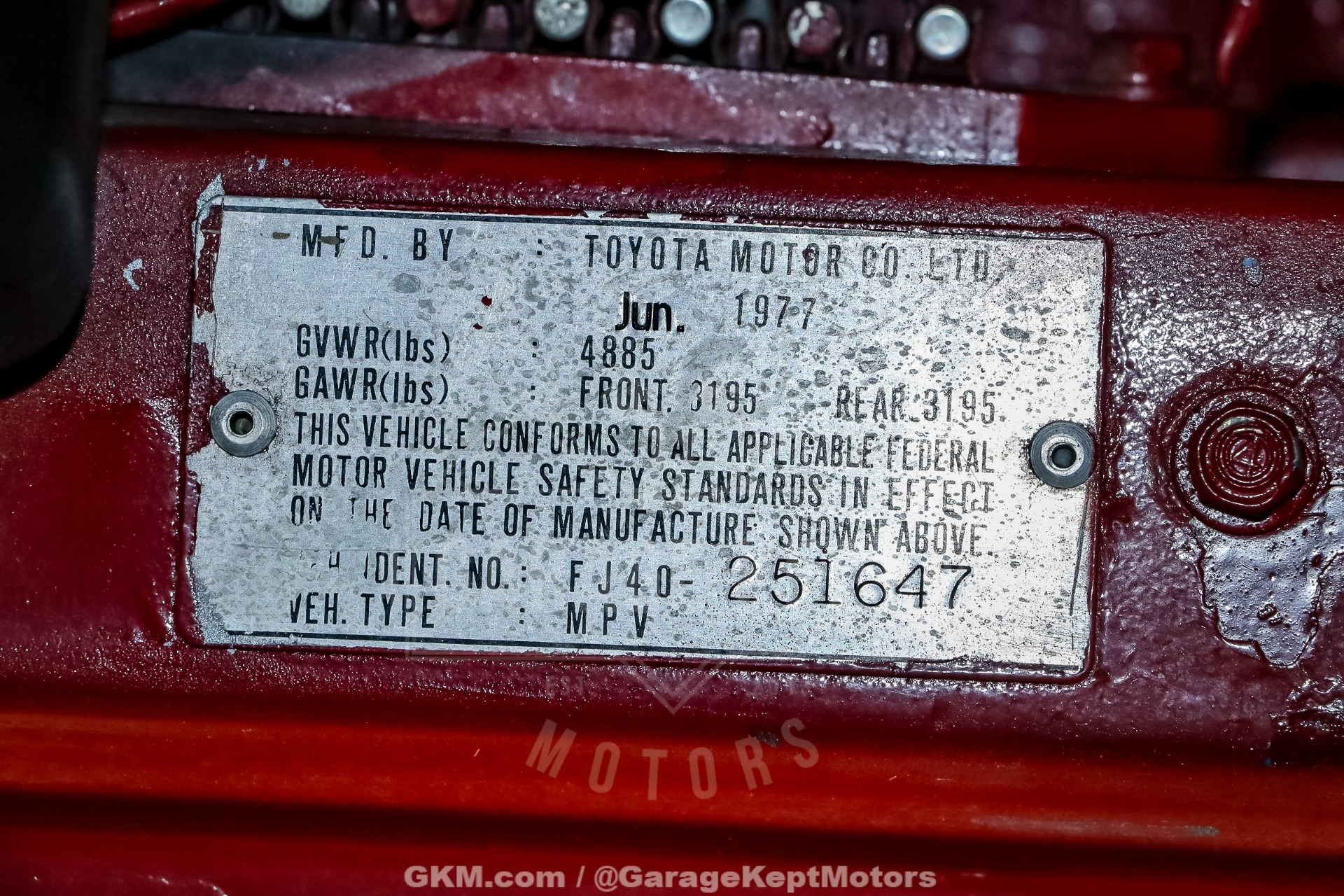 1977 Toyota Land Cruiser FJ40