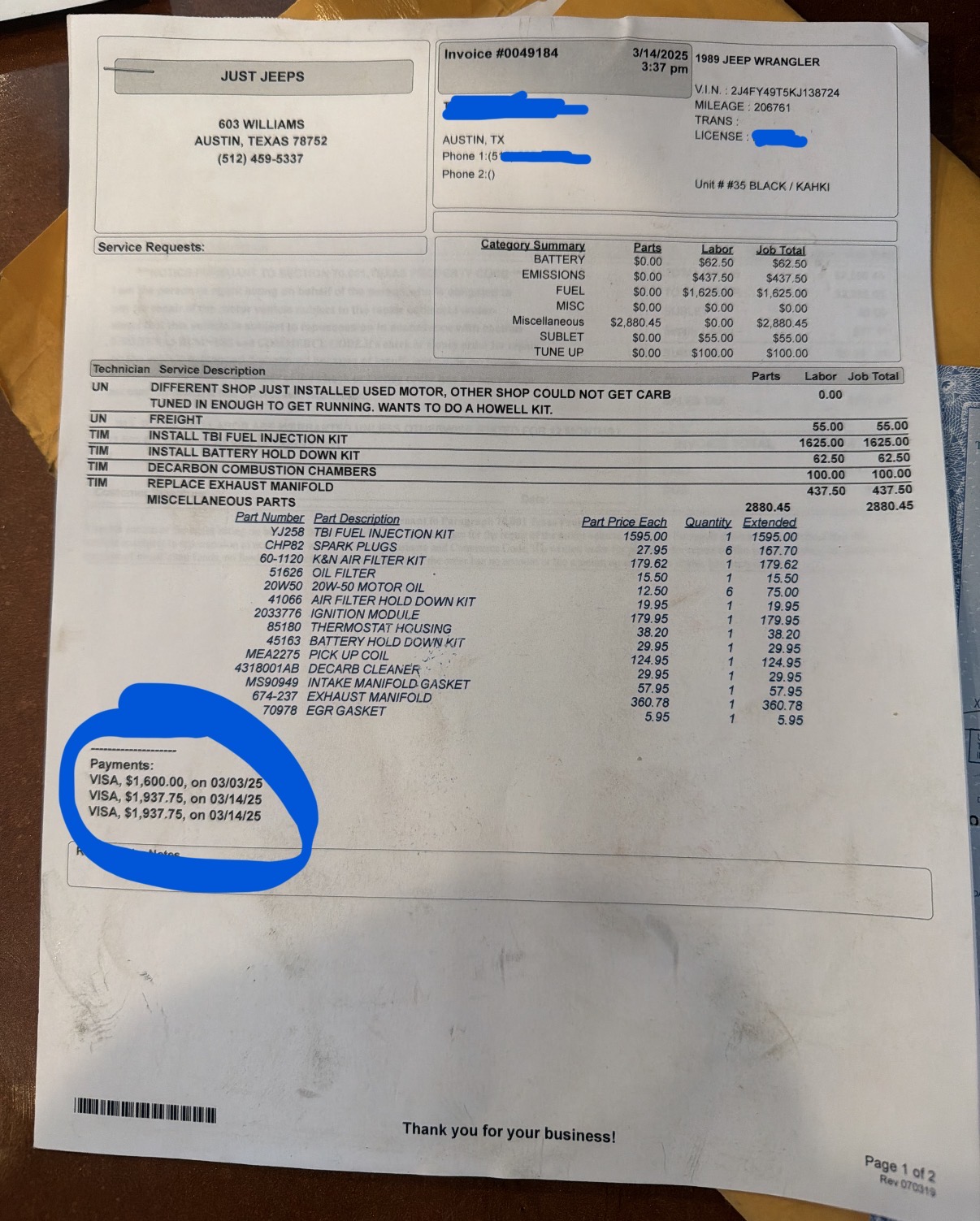 1989 Jeep Wrangler Sahara