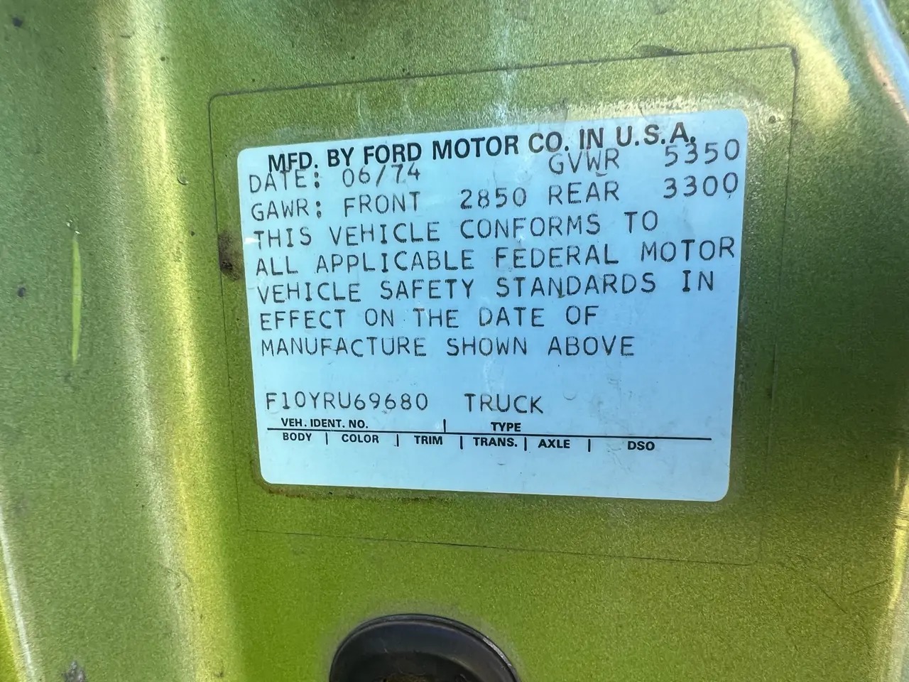 1974 Ford F-100 Ranger XLT