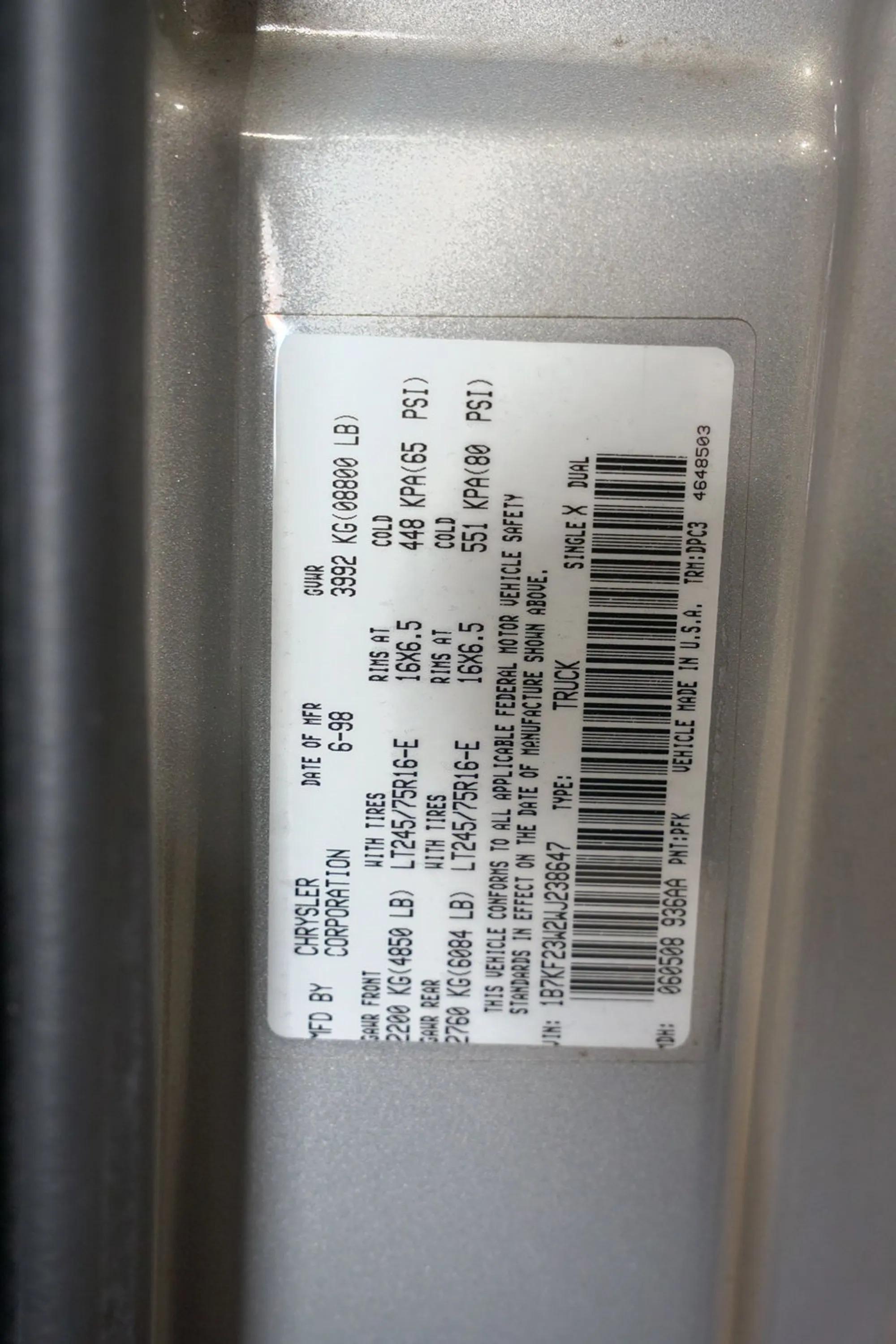 11k-Mile 1998 Dodge Ram 2500 Laramie SLT