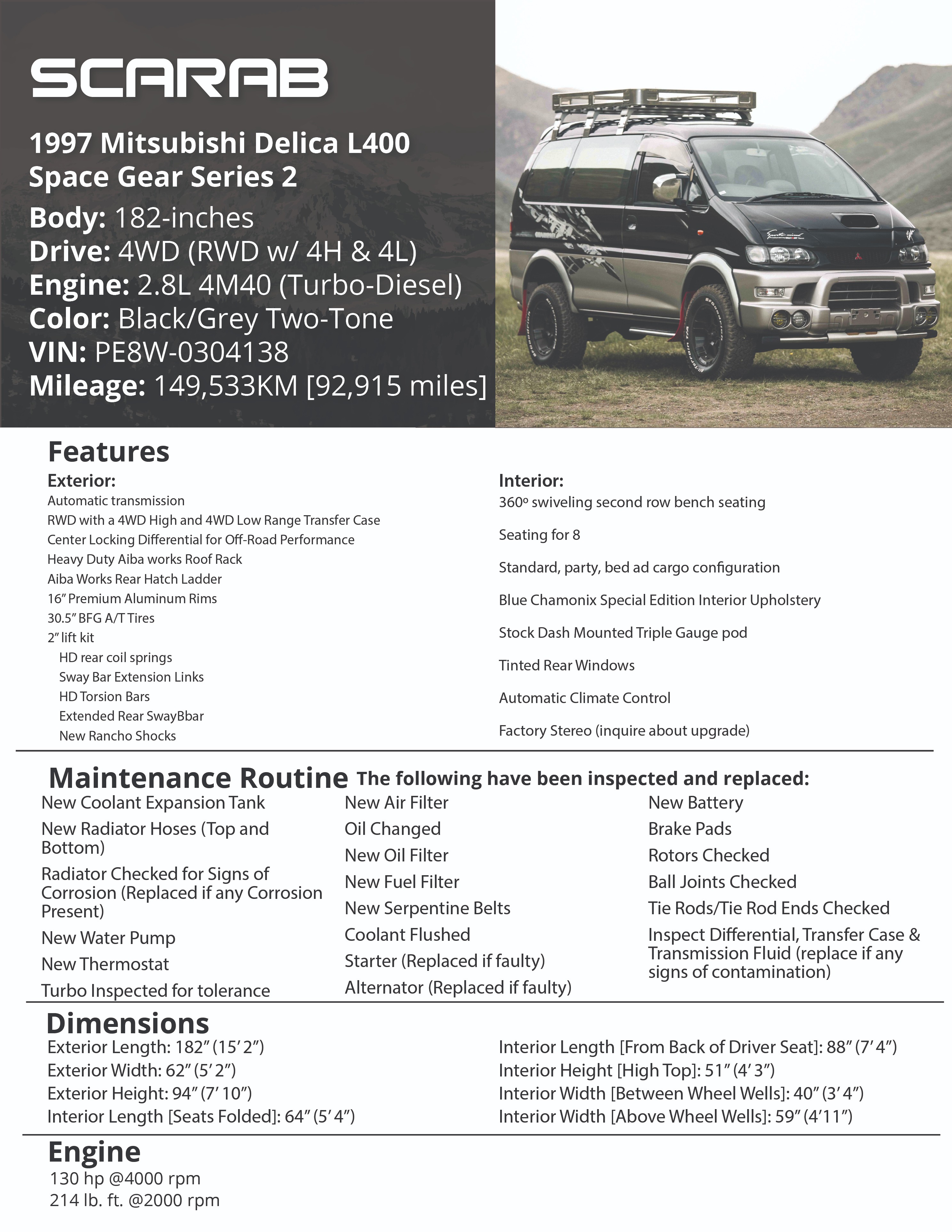 1997 Mitsubishi Delica L400 Space Gear Chamonix