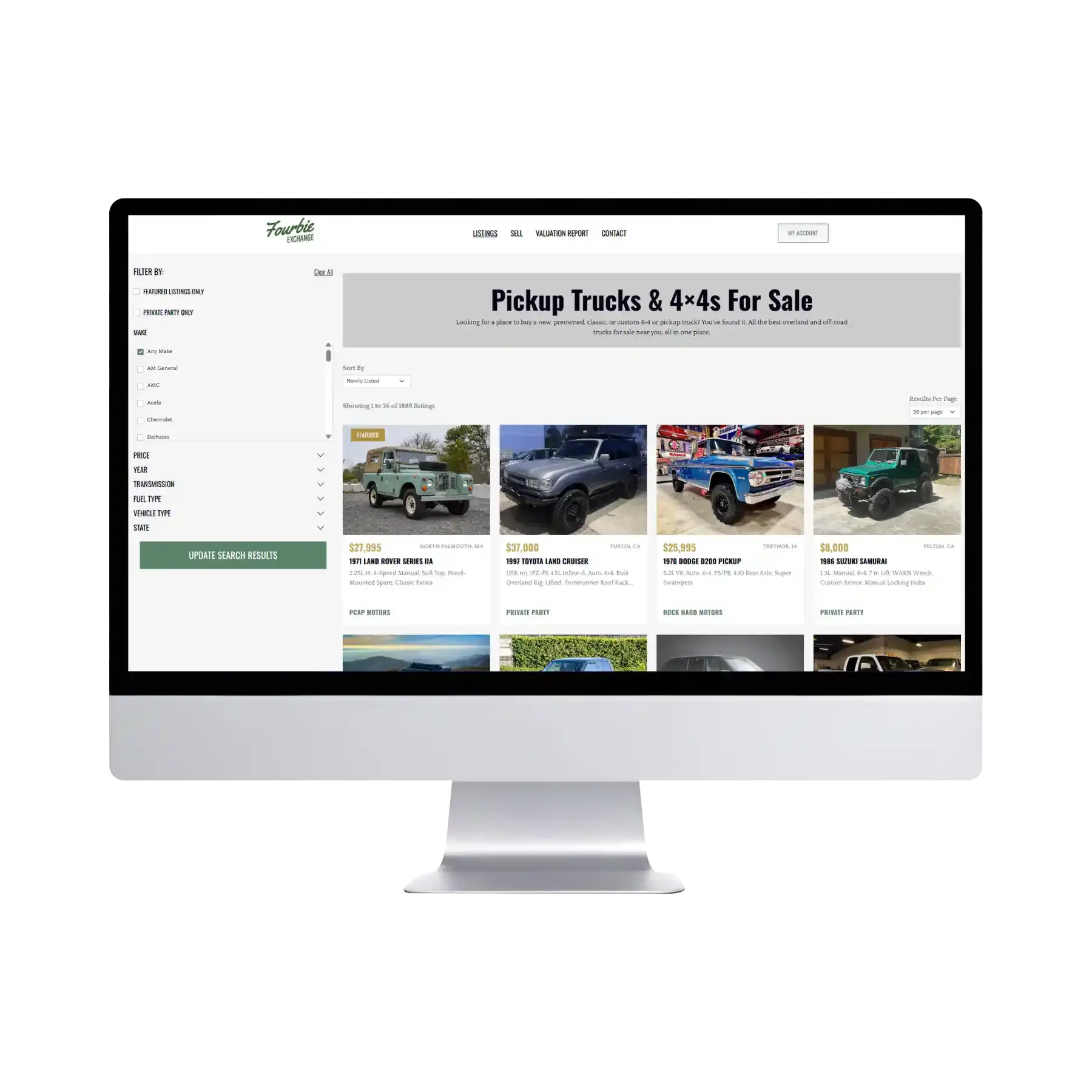 Fourbie Exchange marketplace — sell your Jeep Wrangler online