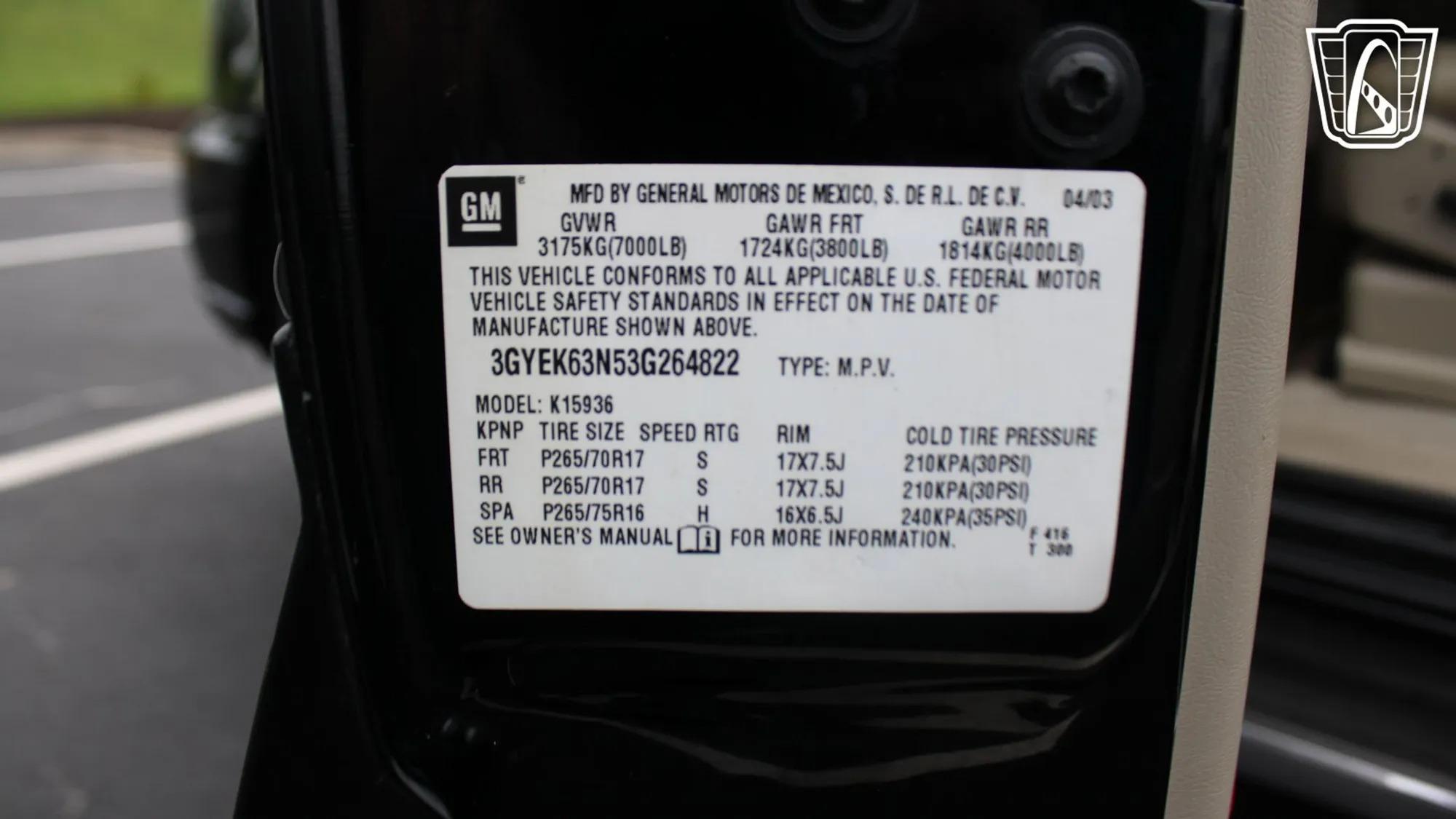 2003 Cadillac Escalade EXT