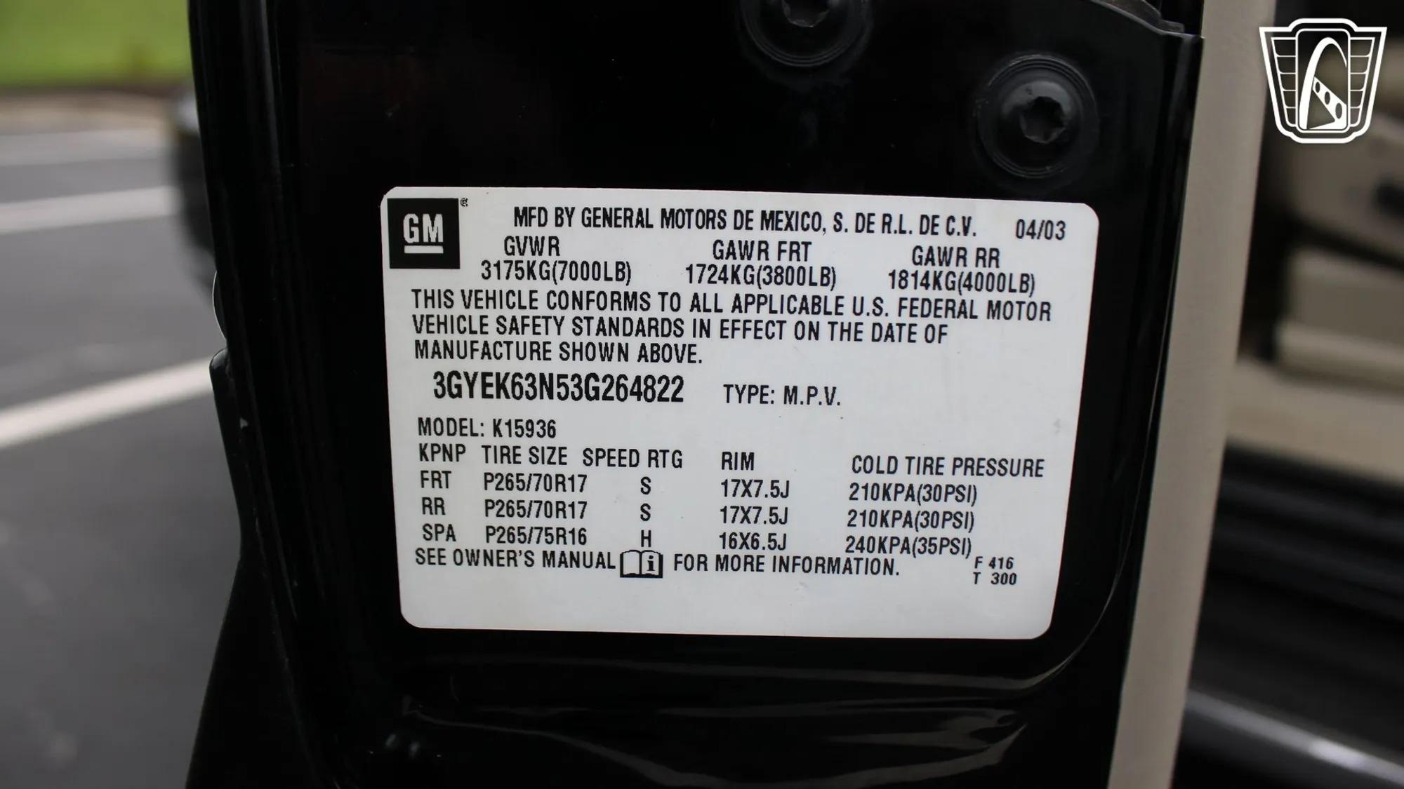 2003 Cadillac Escalade EXT