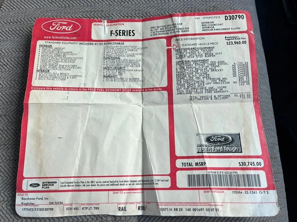2001 Ford F-250 Power Stroke