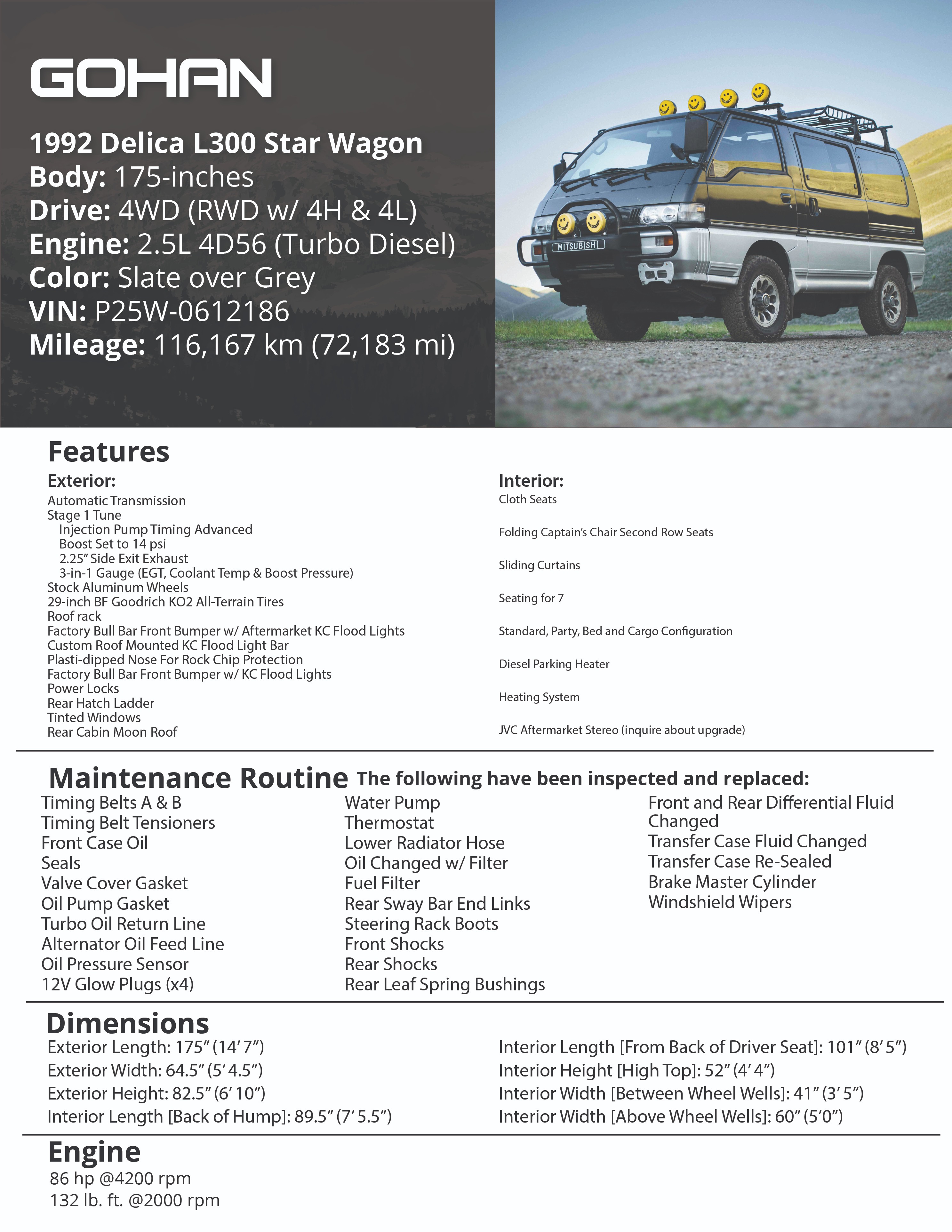 1992 Mitsubishi Delica L300 Star Wagon Exceed