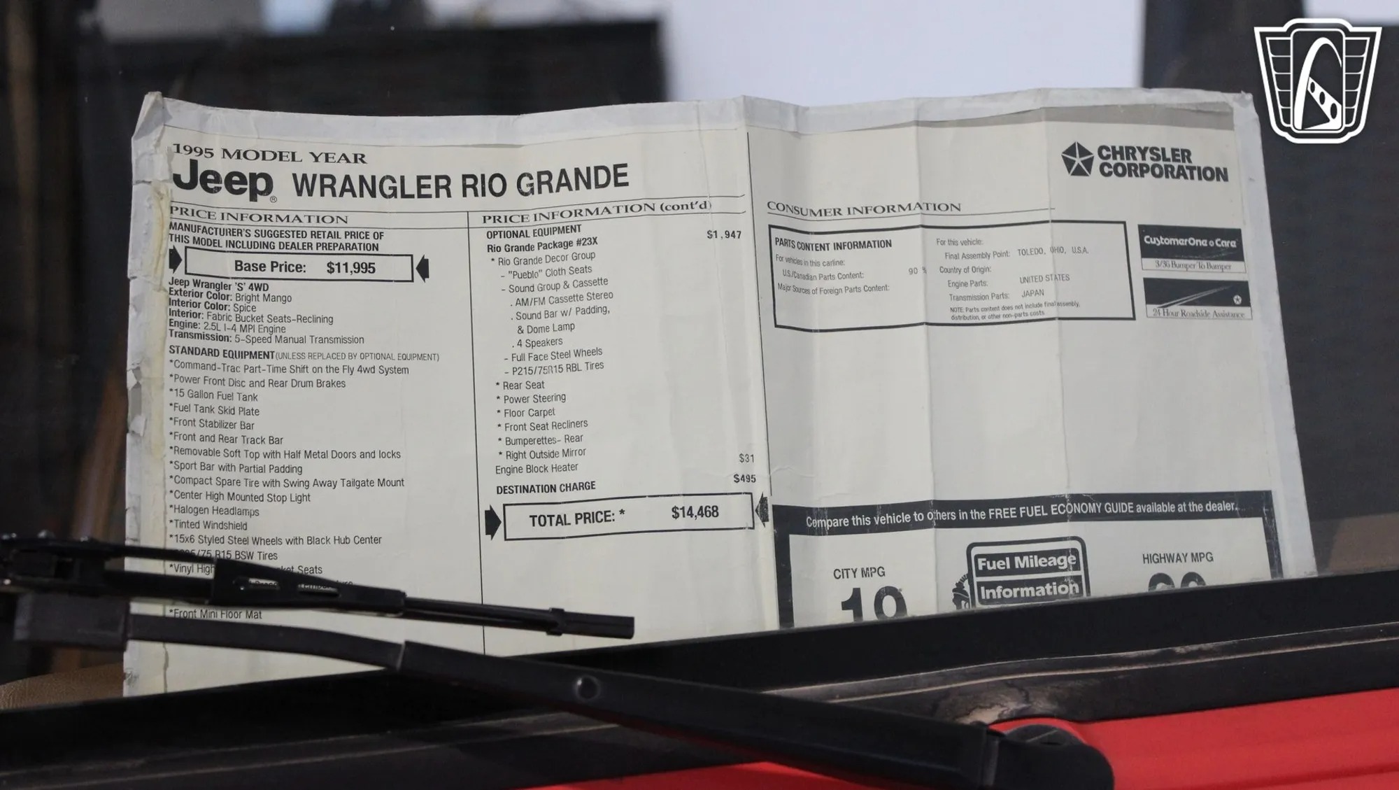 1995 Jeep Wrangler Rio Grande