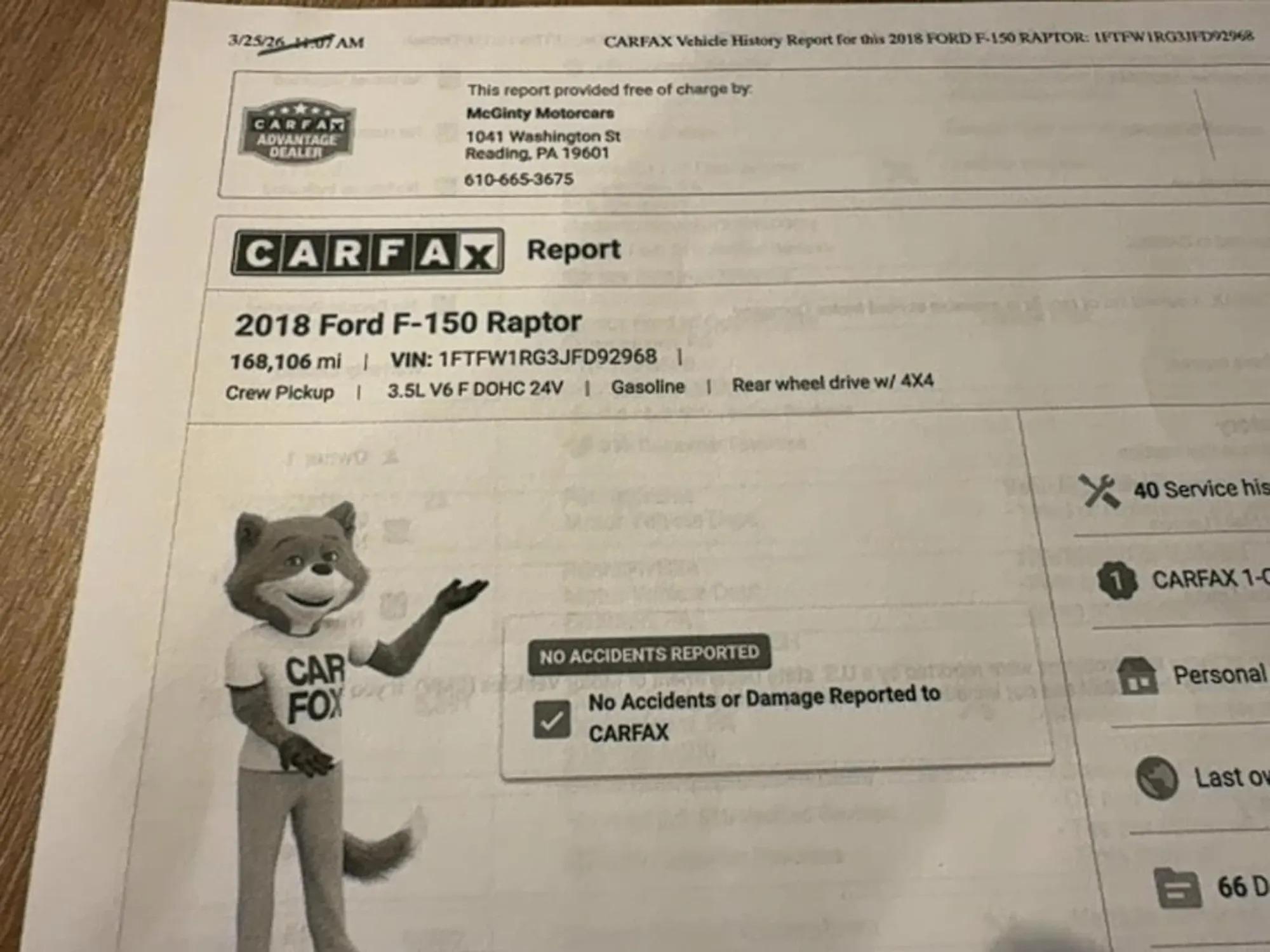 2018 Ford F-150 Raptor