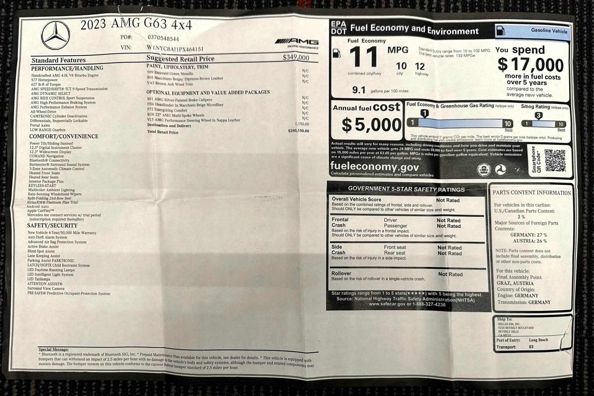 2023 Mercedes-Benz G 63 AMG 4×4²