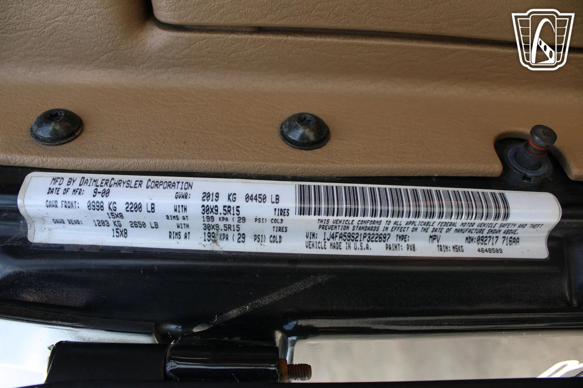 2001 Jeep Wrangler TJ Sahara
