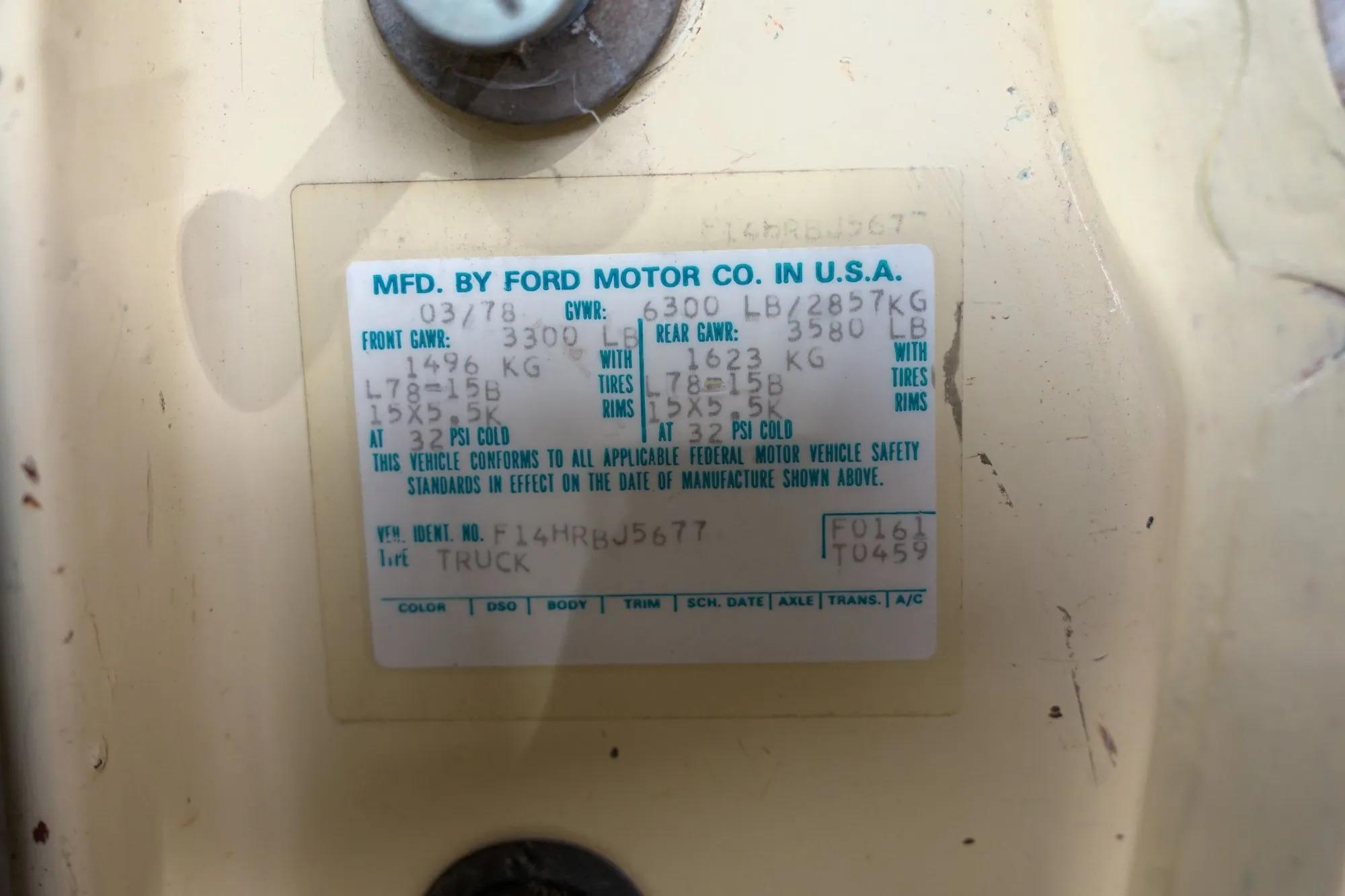 1978 Ford F-150 Ranger
