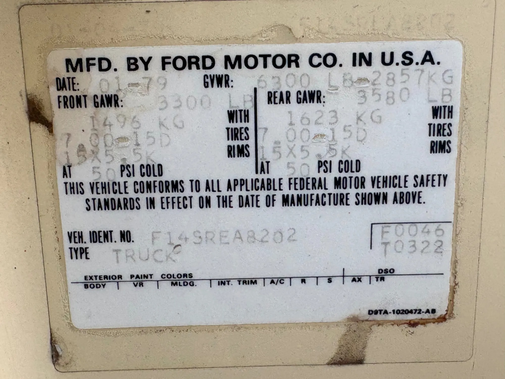 1979 Ford F150 Ranger XLT