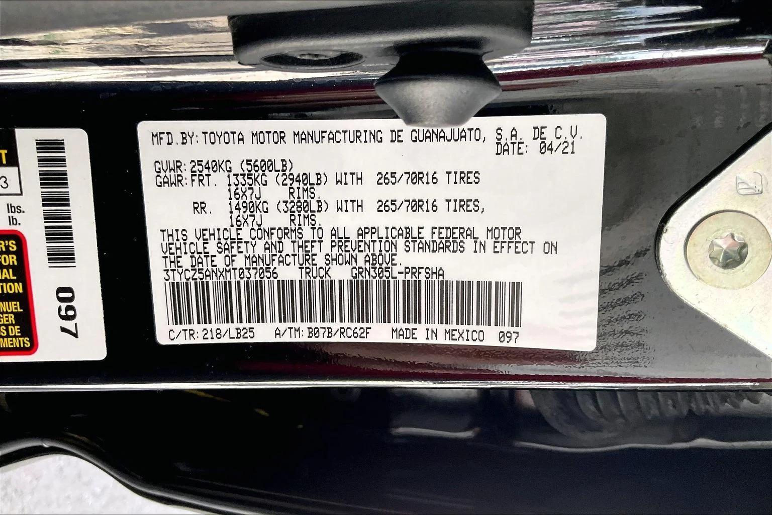 2021 Toyota Tacoma TRD Pro