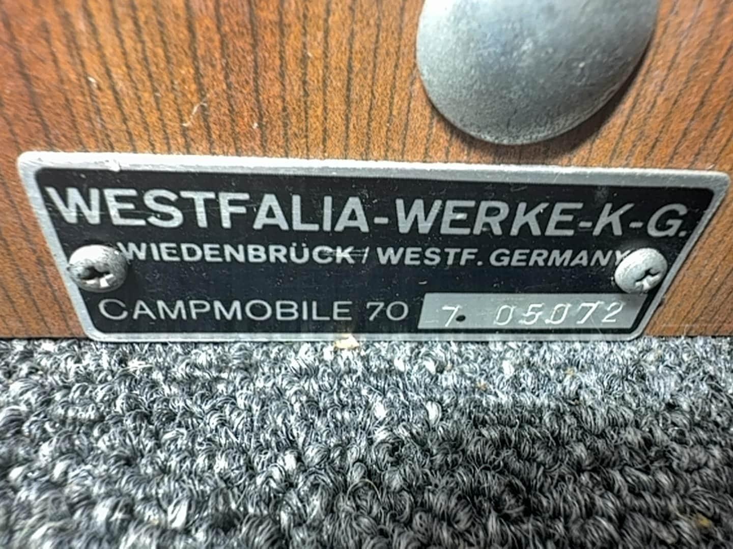 1977 Volkswagen Westfalia Camper Van