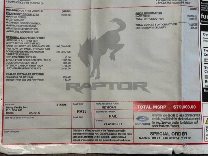 2022 Ford Bronco Raptor