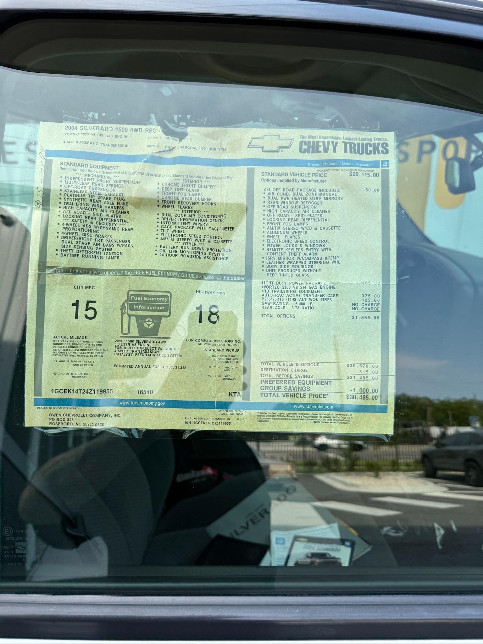 2004 Chevrolet Silverado Z71