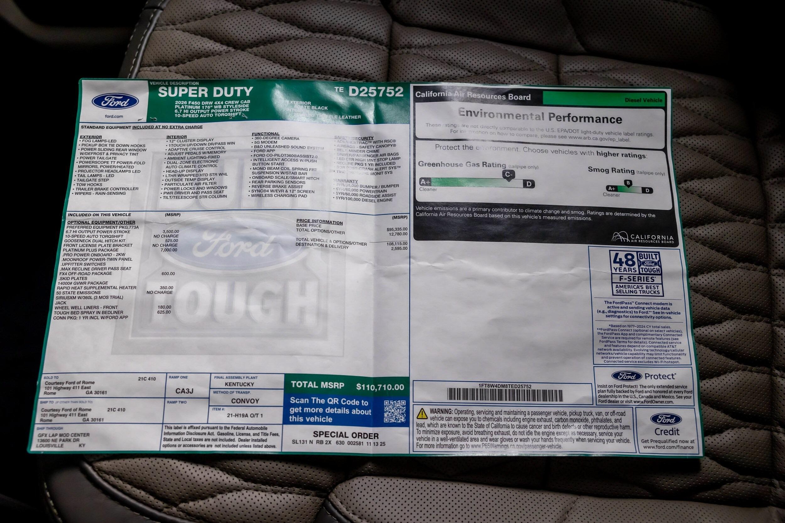 2026 Ford F-450 Platinum