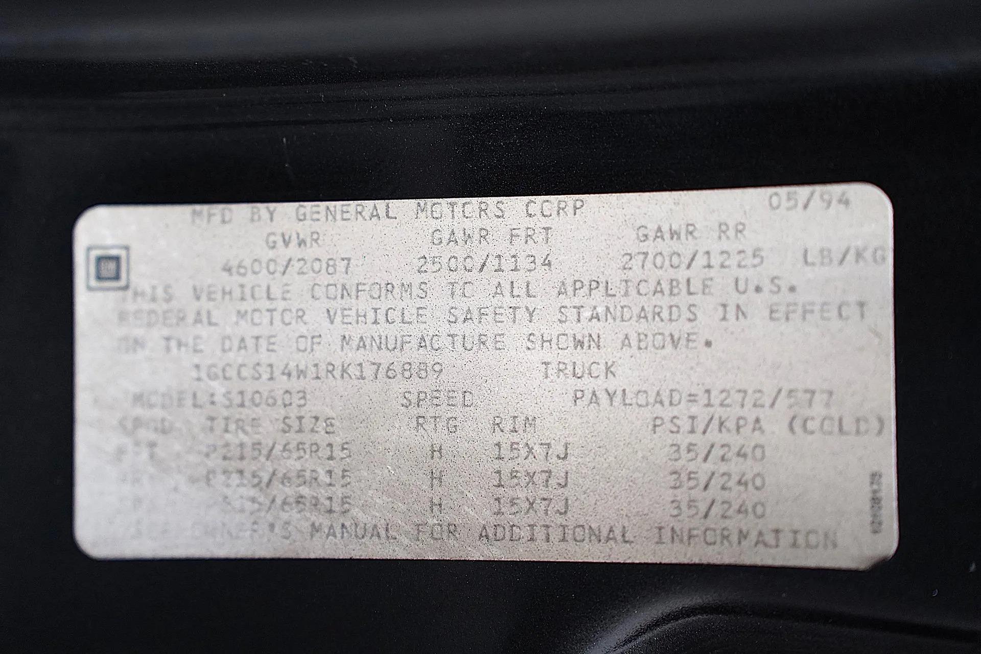 1994 Chevrolet S10 SS
