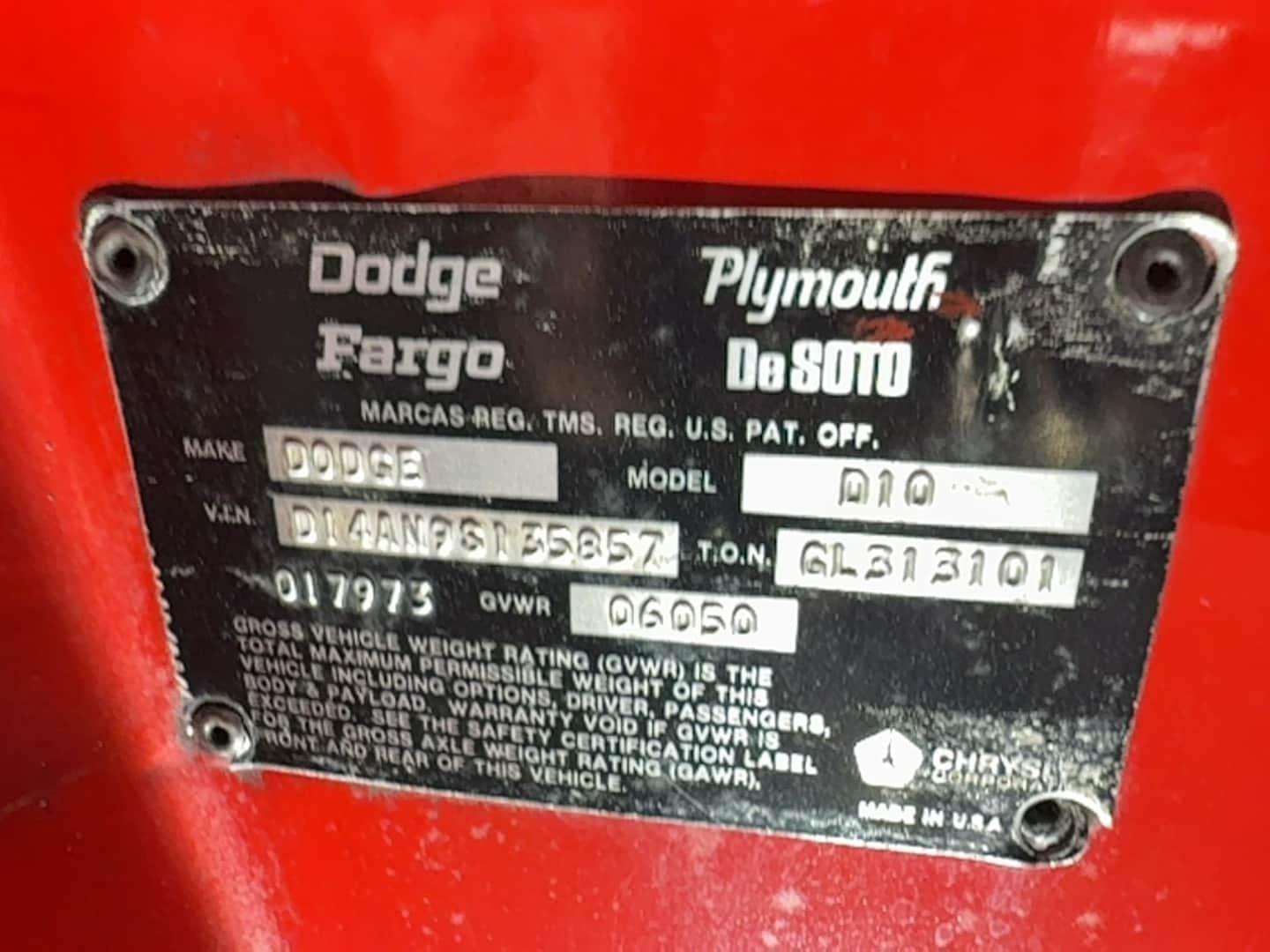 1979 Dodge D100