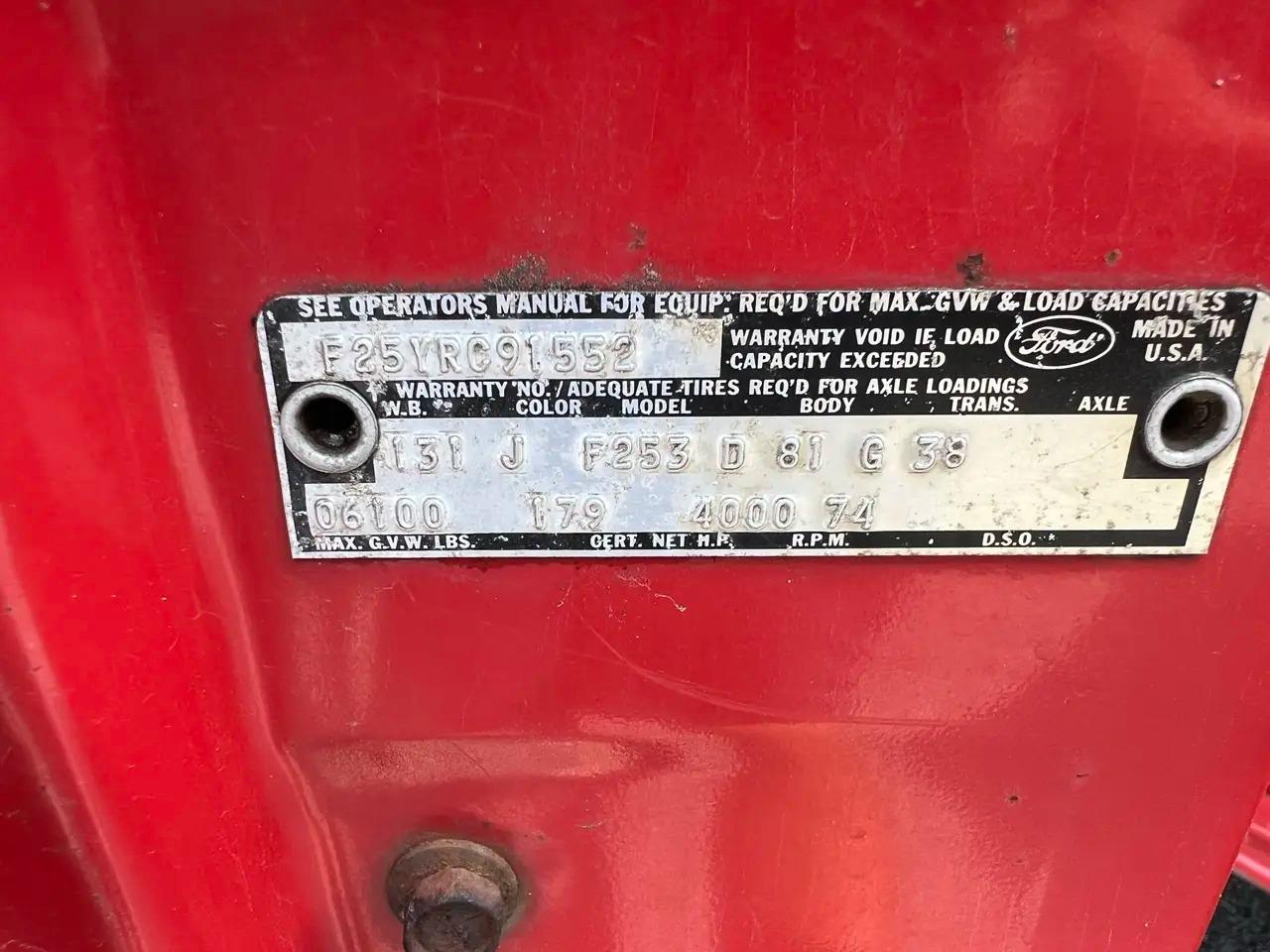 1968 Ford F-250 Regular Cab