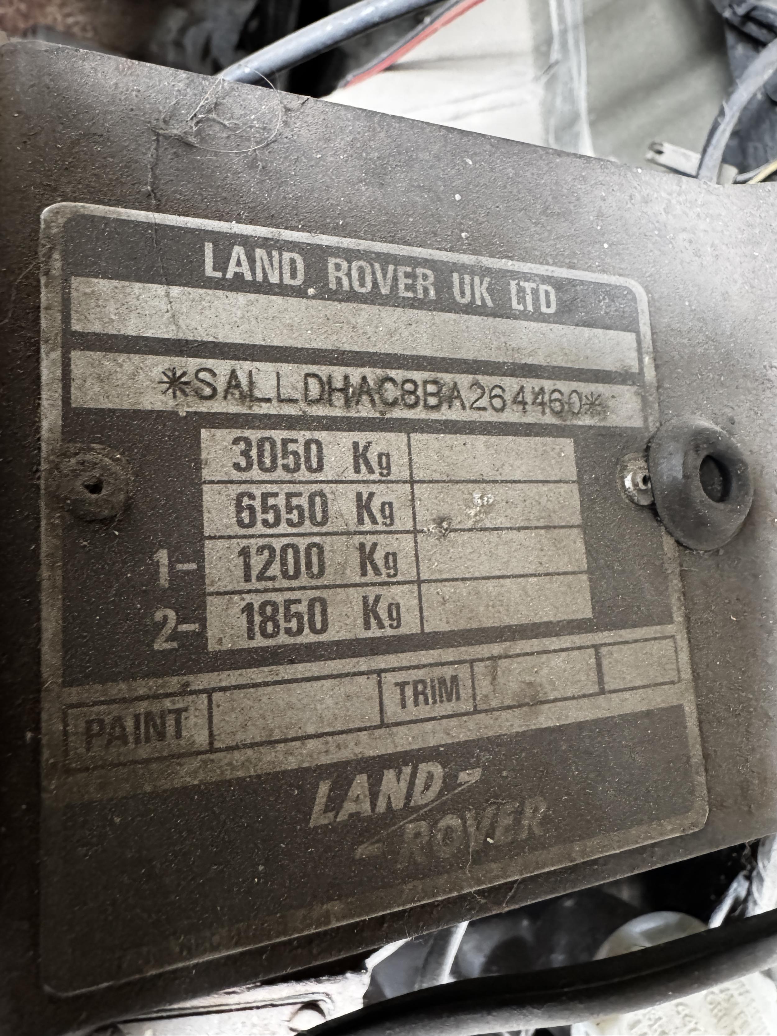 Ex-Military 1986 Land Rover One Ten