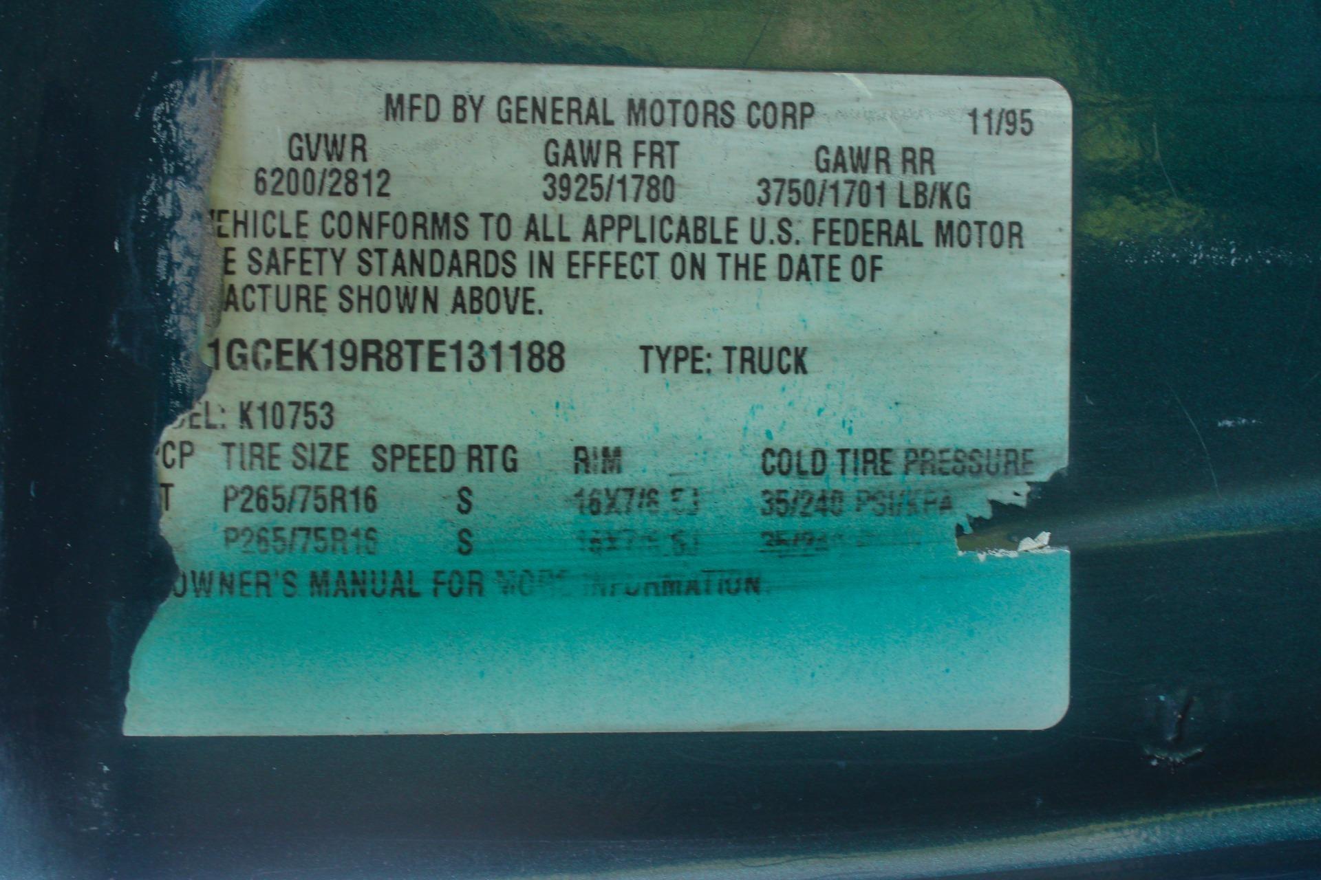 1996 Chevrolet Silverado 1500 4X4