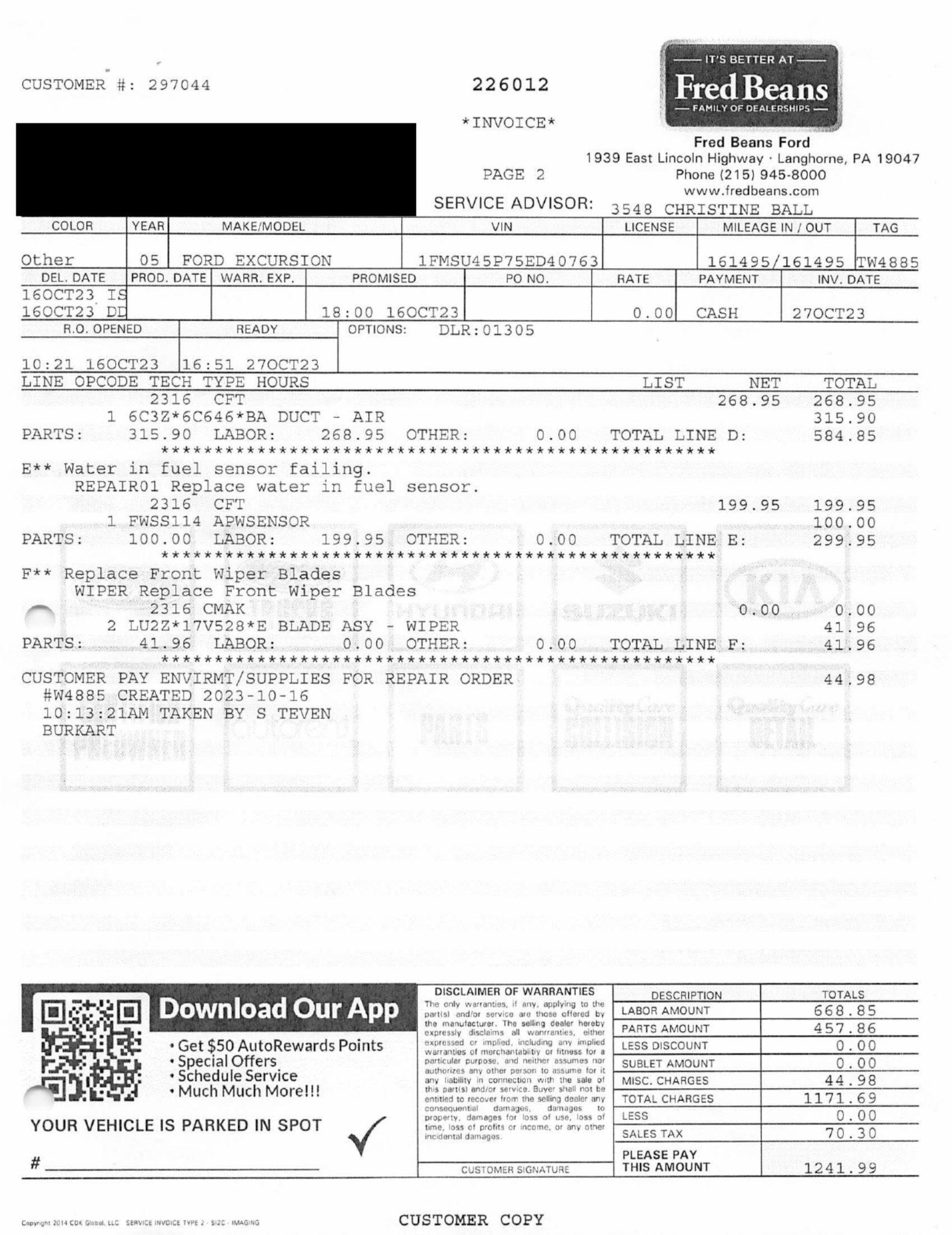 2005 Ford Excursion Eddie Bauer Power Stroke 4×4