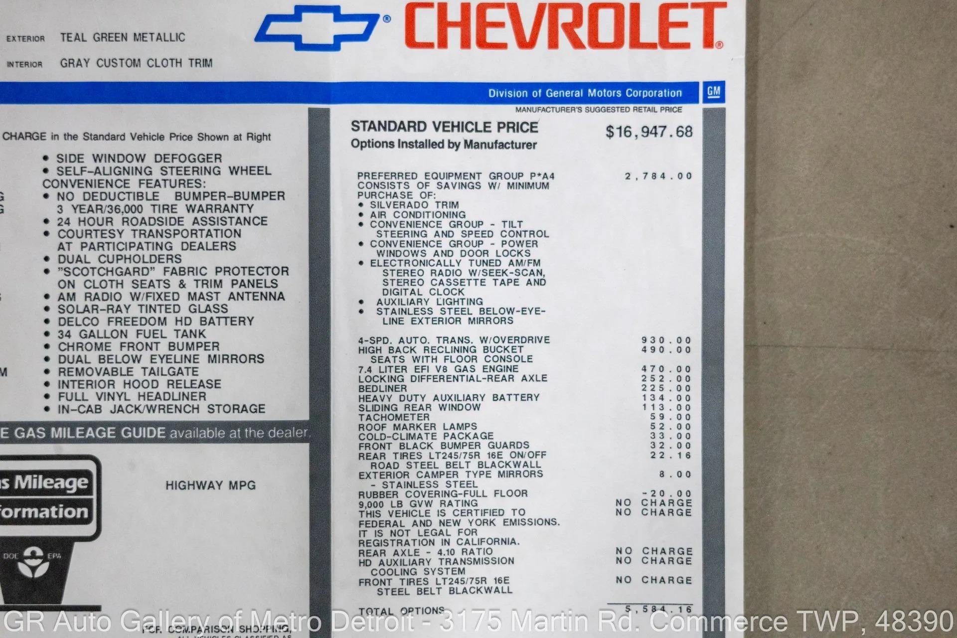 1994 Chevrolet C3500 Cheyenne
