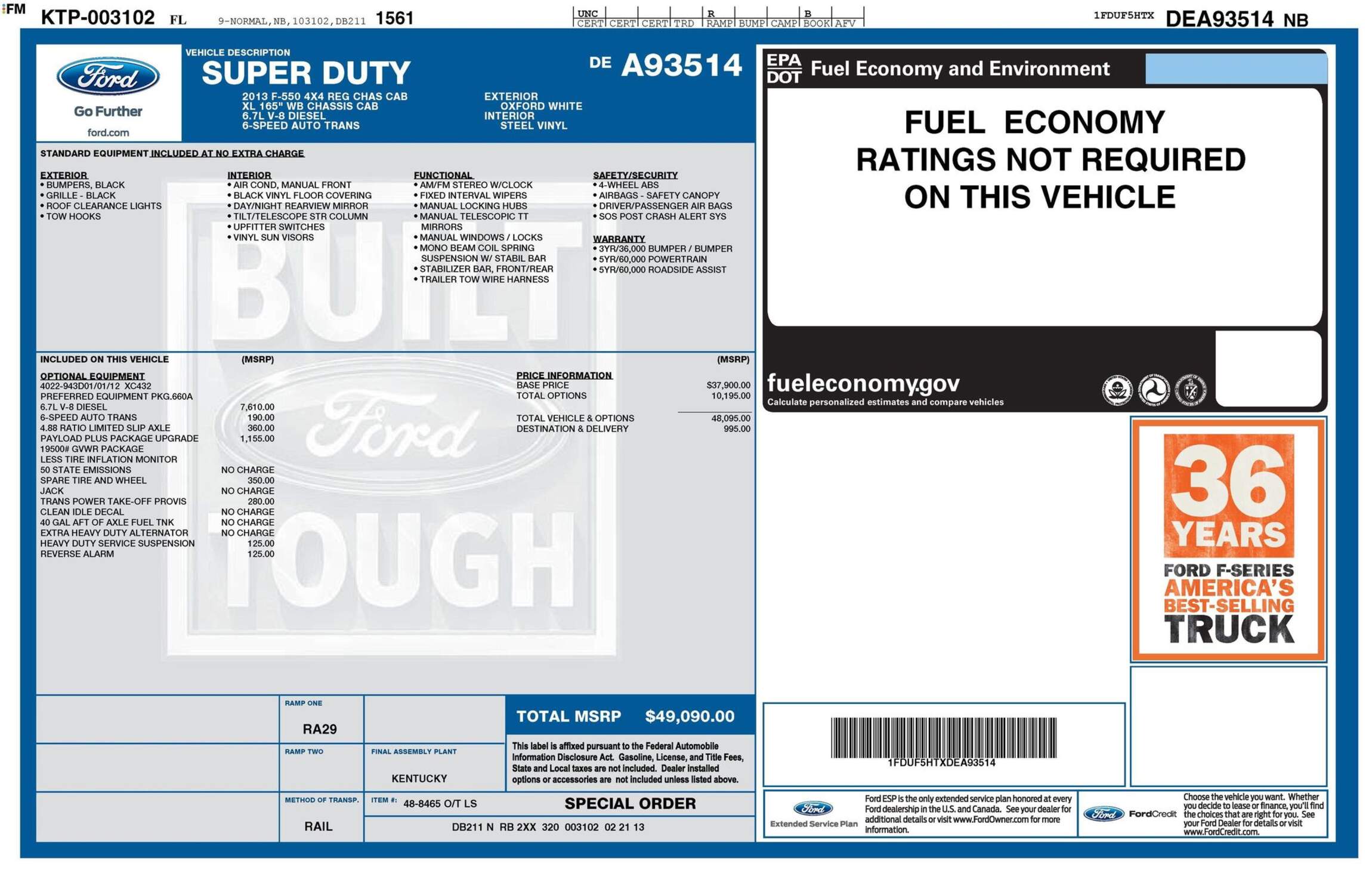 Sold: 2013 Ford F-550 Super Duty 4×4 Camper