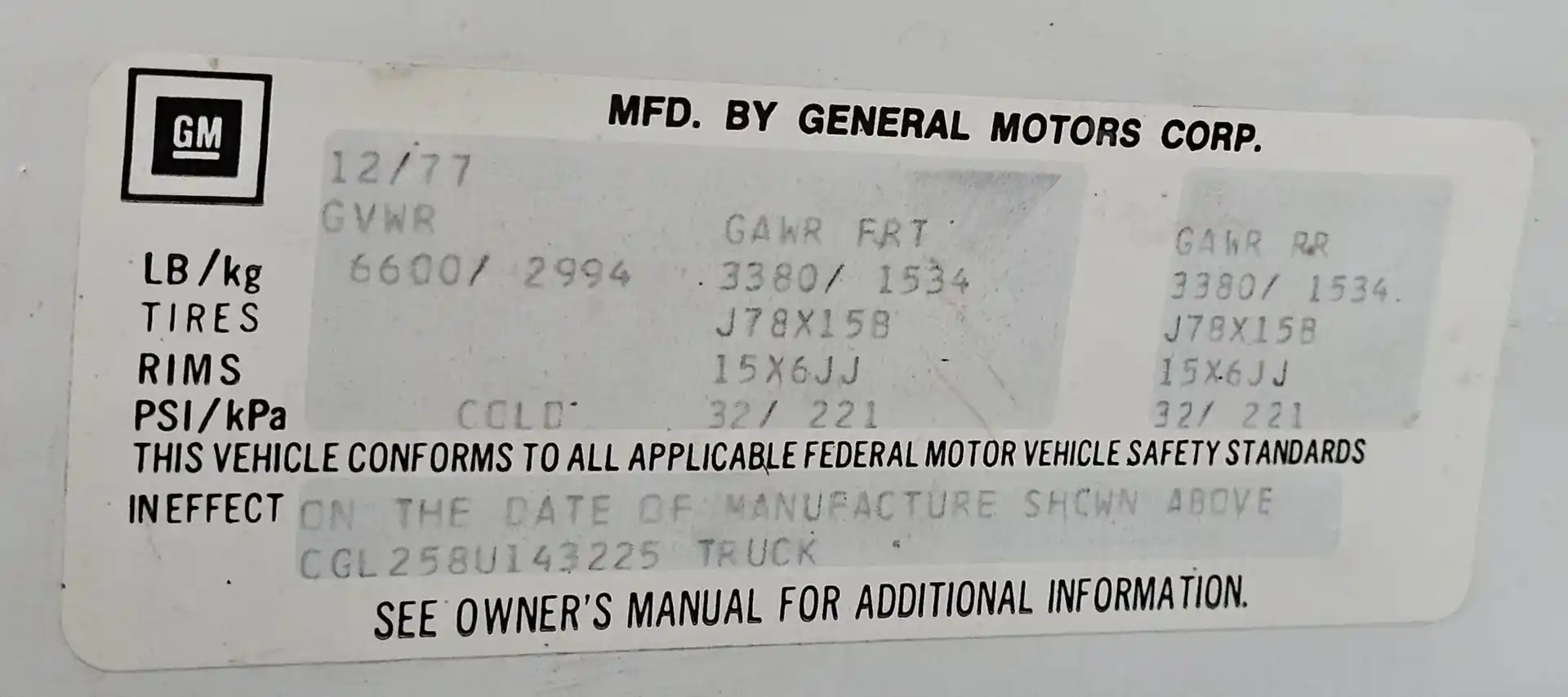 1978 Chevrolet G20 Good Times AJ Foyt Coyote Edition