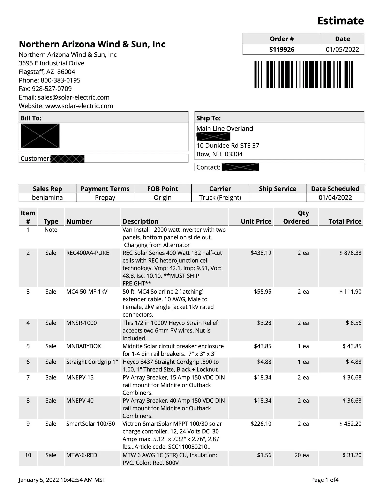 Sold: 2021 Mercedes-Benz Sprinter 2500 4×4