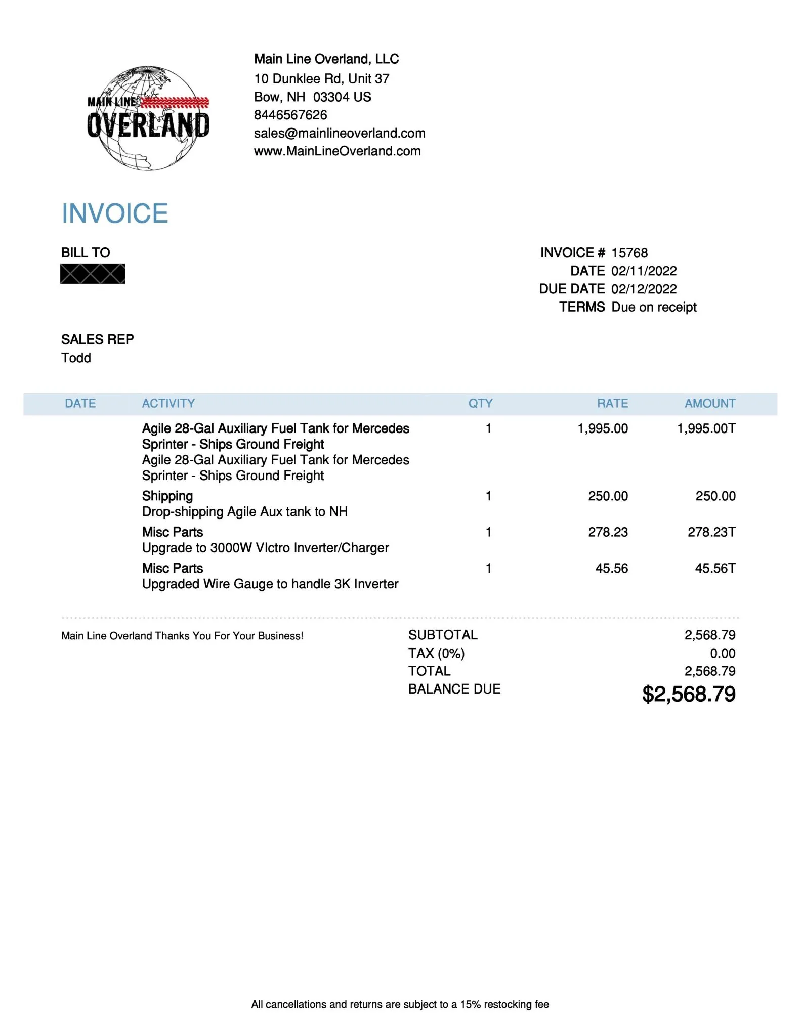 Sold: 2021 Mercedes-Benz Sprinter 2500 4×4