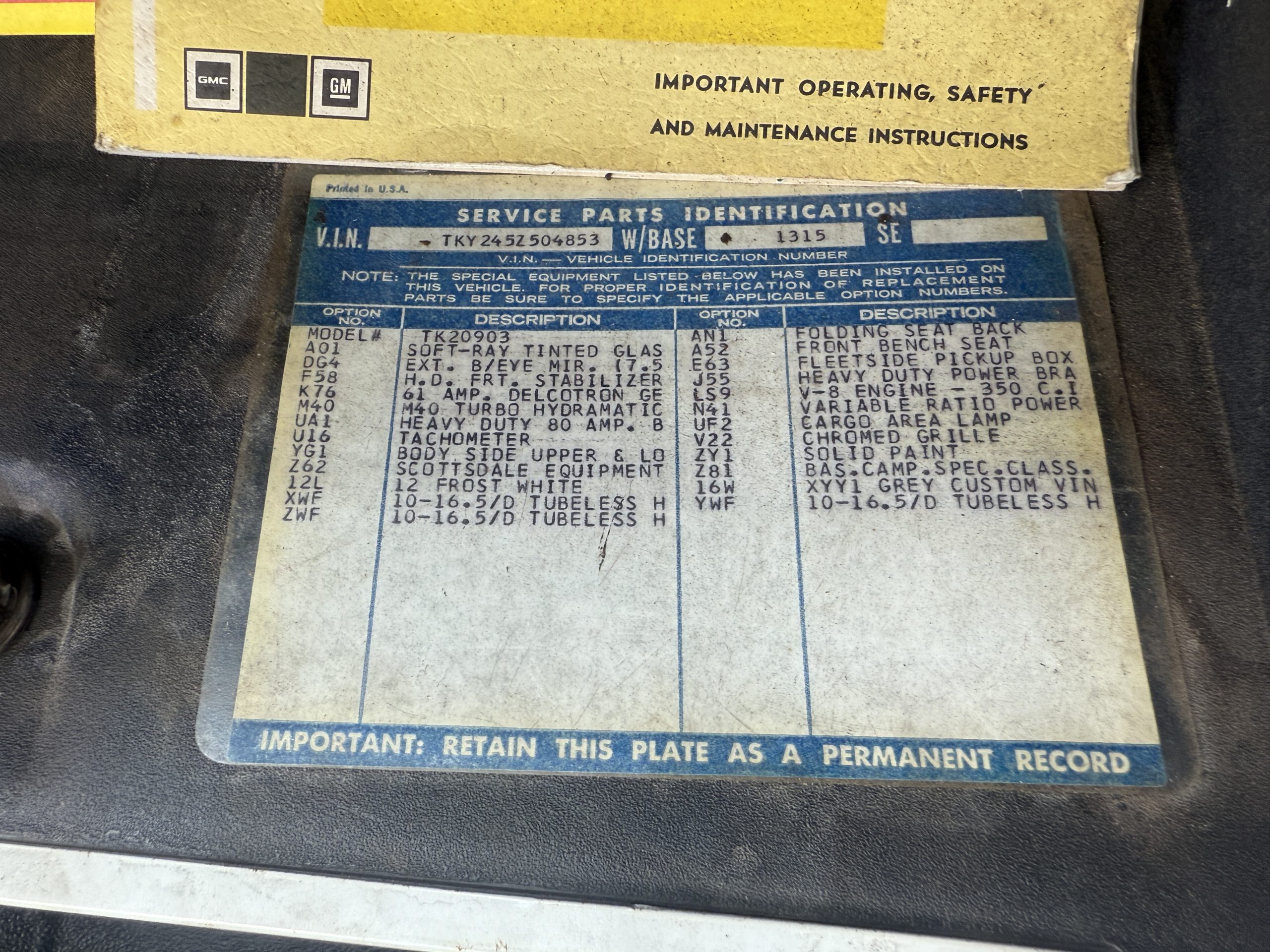 1975 GMC K25 Fire Service Truck