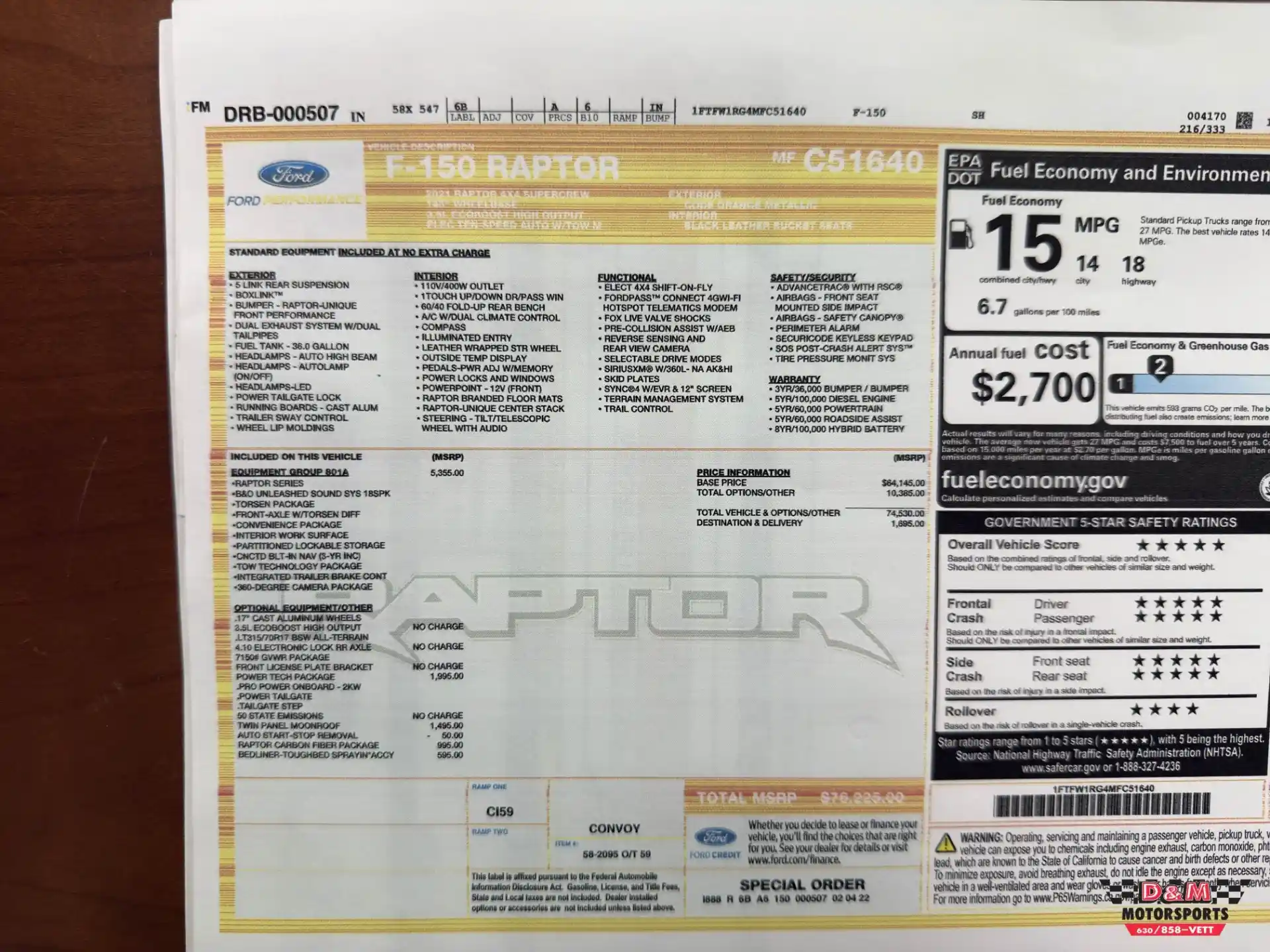 2021 Ford F-150 Shelby Raptor Baja