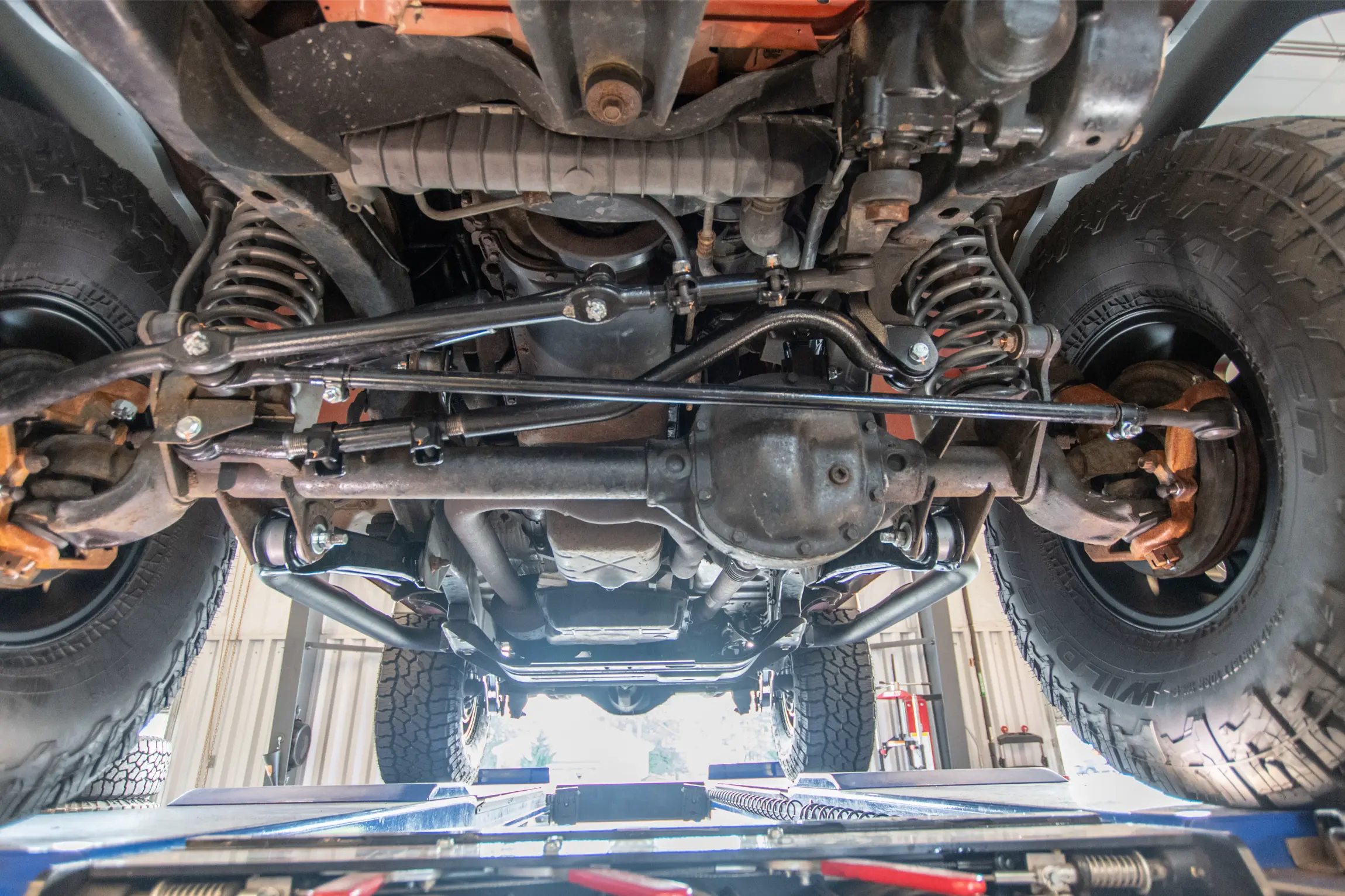 Engine bay photo of a Jeep Wrangler