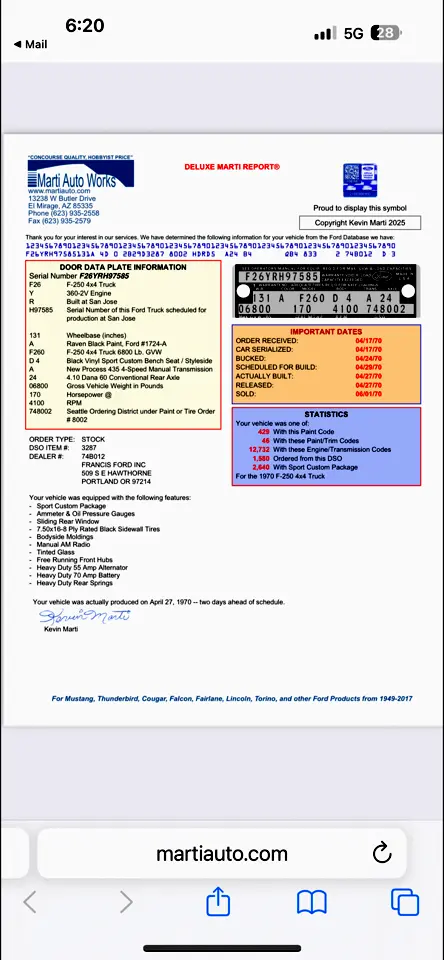 Sold: 1970 Ford F-250 Sport Custom 4×4 Highboy