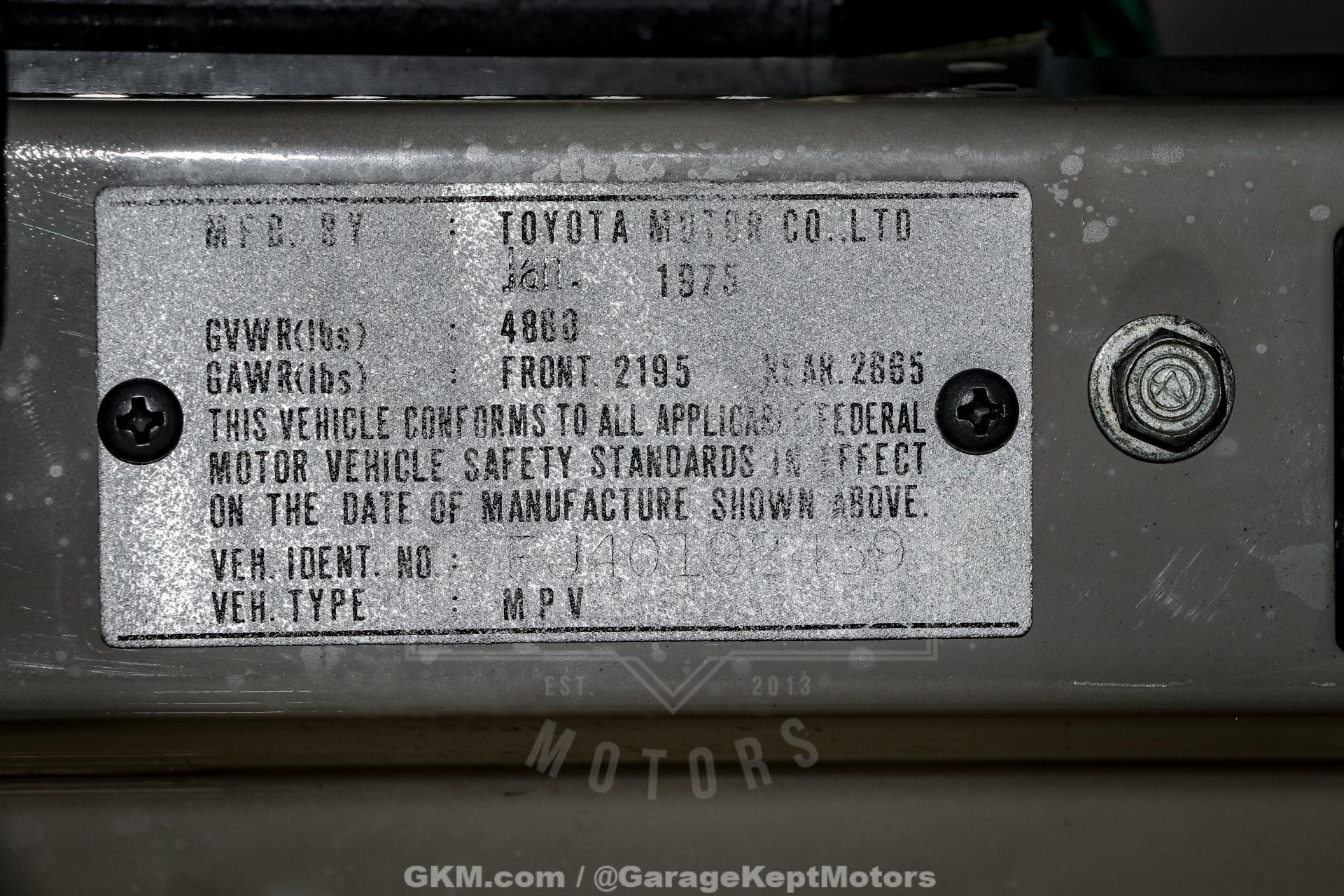 1975 Toyota Land Cruiser FJ40