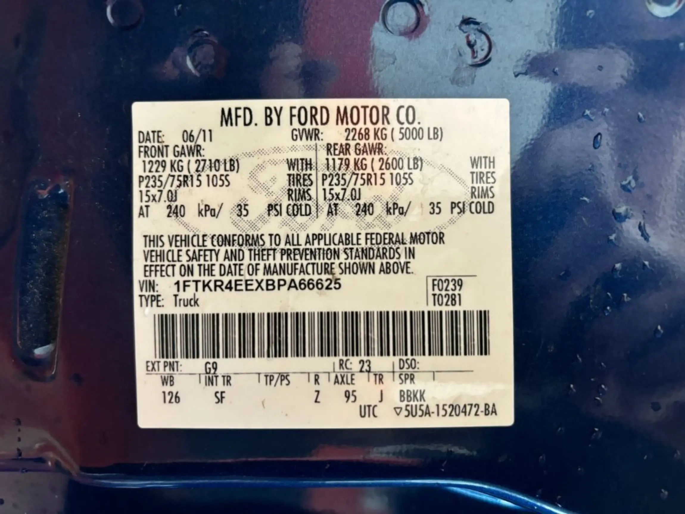 2011 Ford Ranger Sport