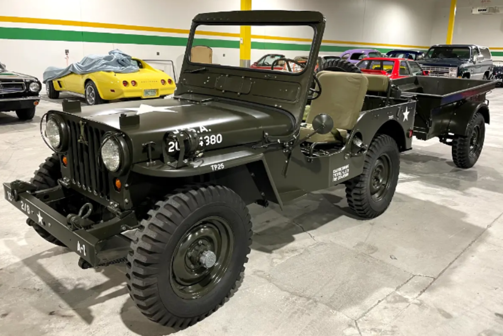 Sold: 1952 Willys M38 Jeep and Trailer Set-1