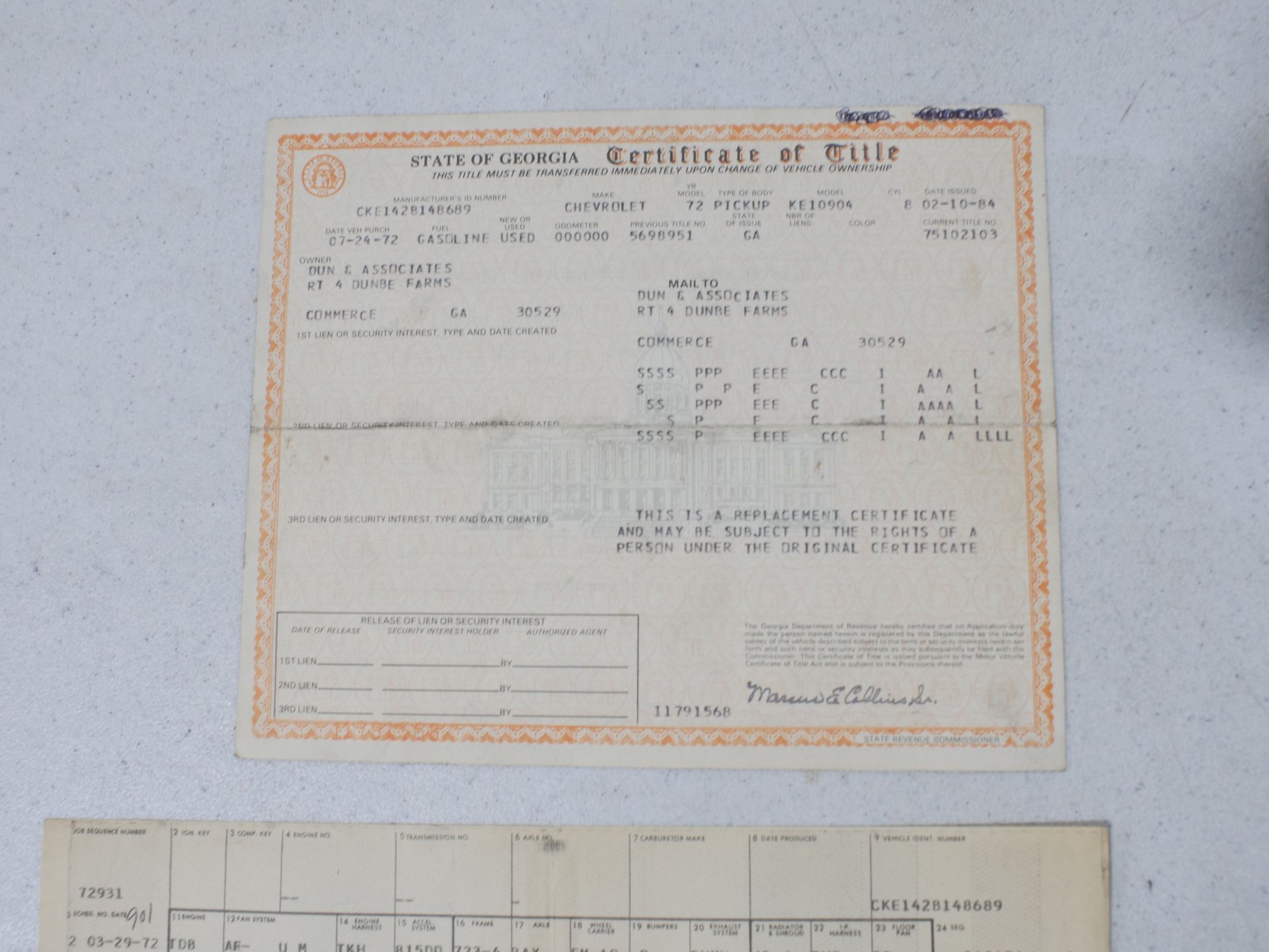 Sold: 1972 Chevrolet K10