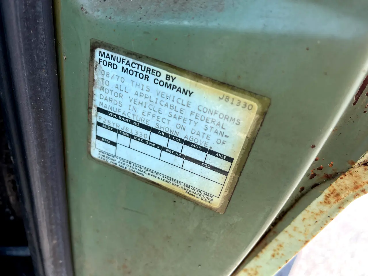 1971-ford-f250-regular-cab-2wd-for-sale-trevor-wi-14