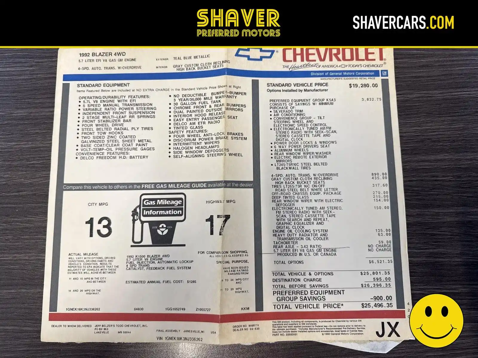 1992-chevrolet-blazer-k1500-4wd-1gnek18k3nj336262-for-sale-merrillville-in-25